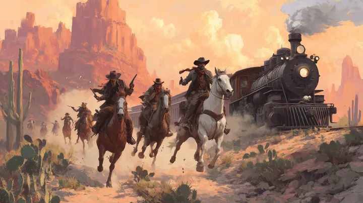 Western movies illustration